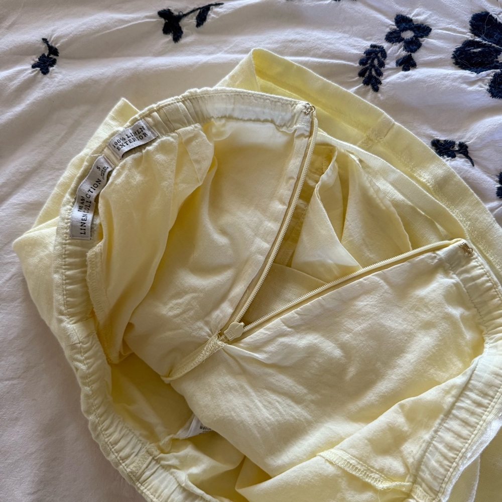 Abercrombie and fitch yellow linen skort - Picture 11 of 16